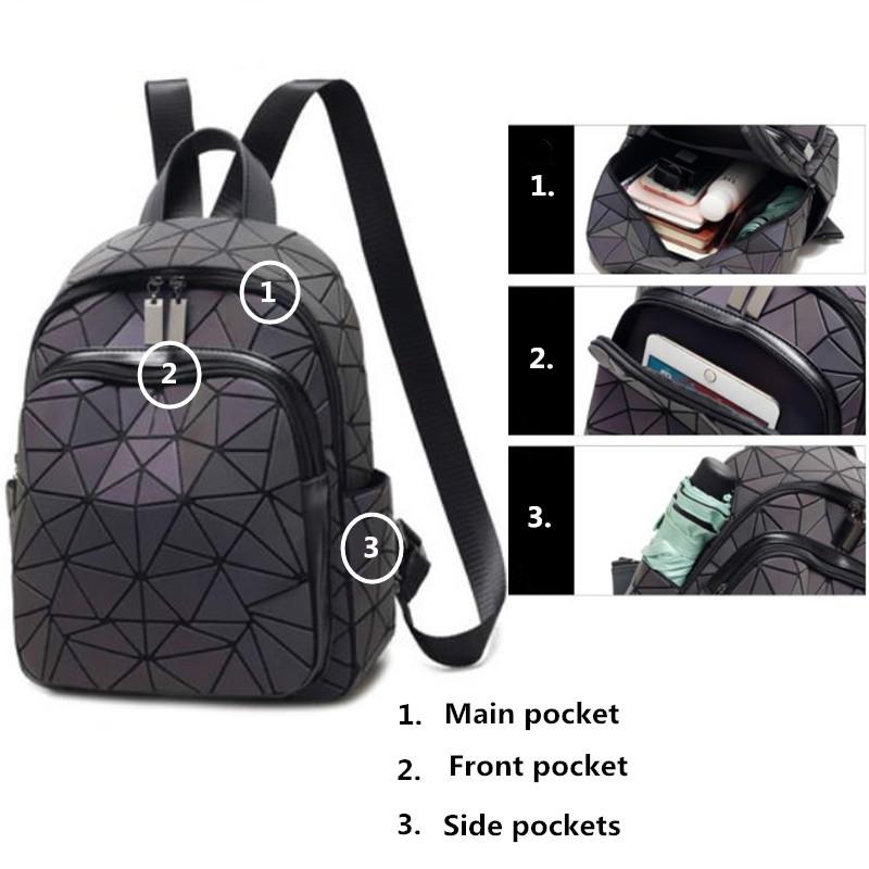 VIvolux | Rainbow Rise Luminous Holographischer Rucksack