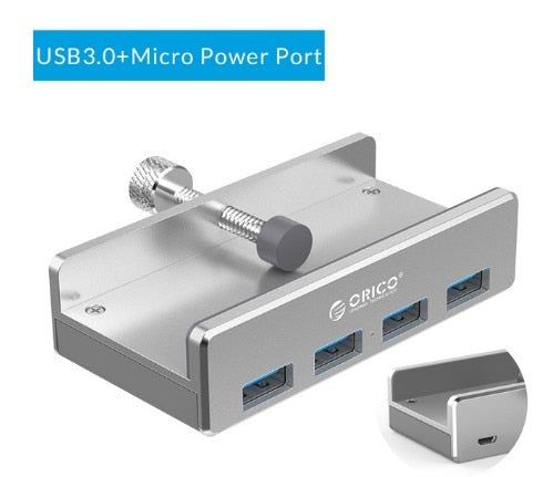 4-Port-Clip-Typ-USB-3.0-Aluminium-Hub | Brehn