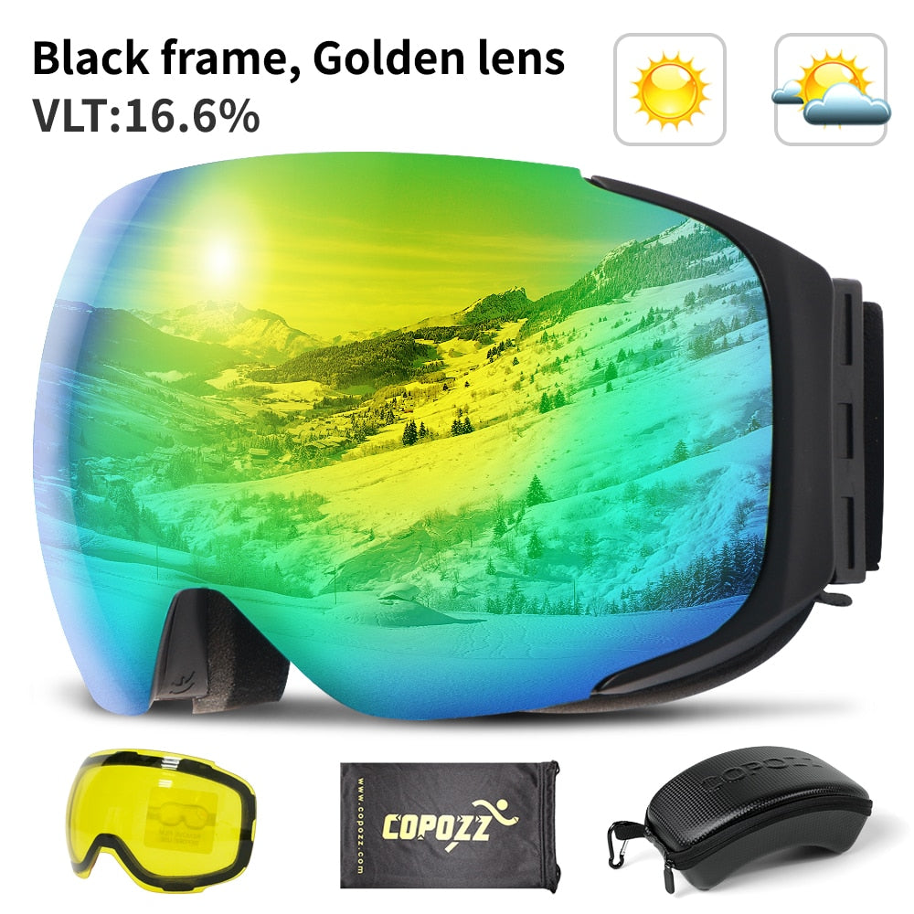 Magnetische UV-Schutz Anti-Beschlag Ski-Schutzbrille | Brehn