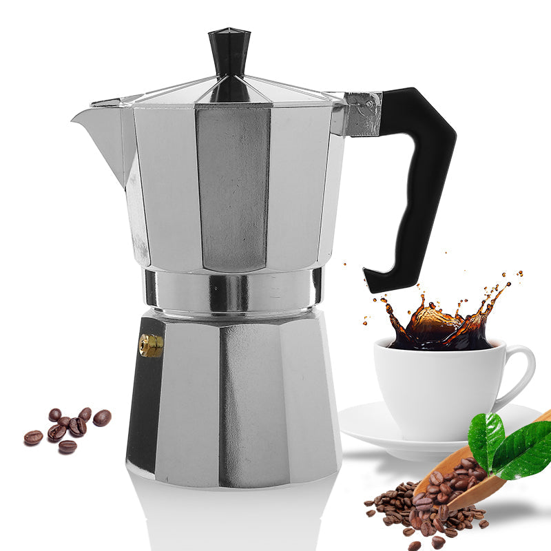 Brehn | Klassische italienische Espressokocher für den Herd - 12 Tassen Moka-Topf