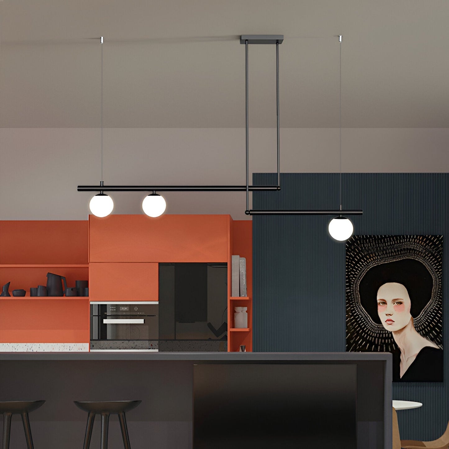Brehn | Nordic Glass Linear Luxus Pendelleuchte