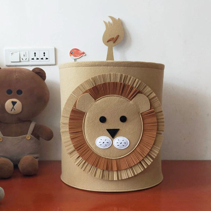 Safari Tiere Zusammenklappbarer Kinder Spielzeug Wäsche Organizer Korb | Brehn