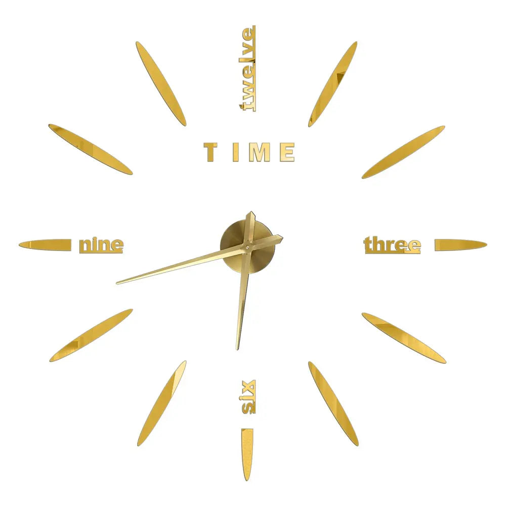 Große Wanduhr DIY 3D Selbstkleber Spiegel Acryl Wanduhr für Küche Esszimmer Wohnzimmer Kreative Wohnkultur | Brehn