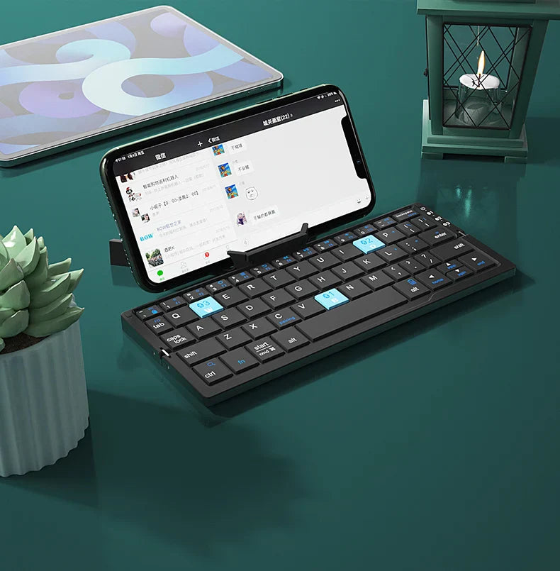 Brehn | Multi-Geräte-Verbindung Mini Faltbare Bluetooth-Tastatur