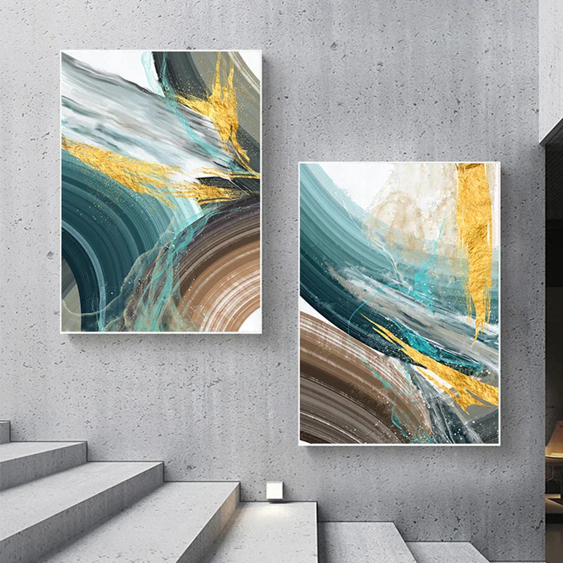 Abstracte grüne braune Farbexplosion Wandkunst Fine Art Leinwanddrucke moderne Farben Bilder für Wohnzimmer Esszimmer zeitgenössische Wohnkultur | Brehn