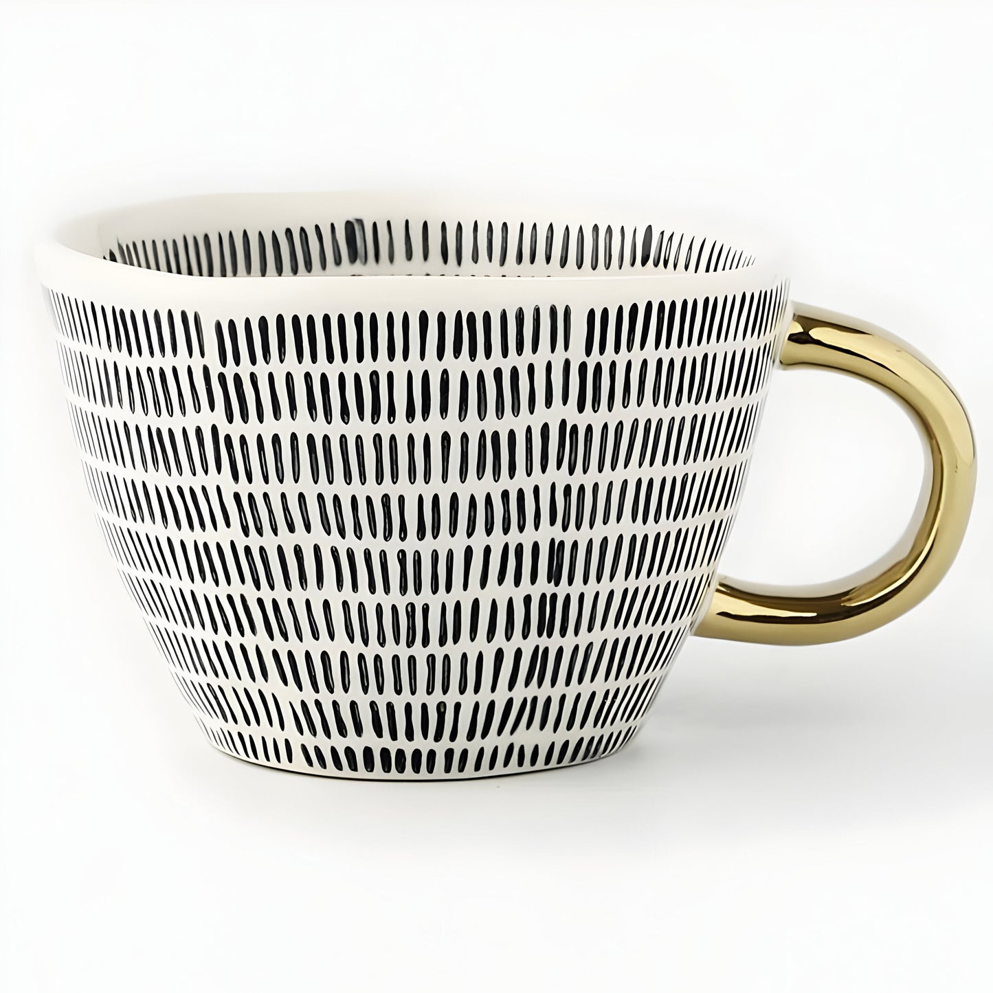 Keramikbecher mit geometrischem Design – Stilvoll und modern | Ideal für Kaffee oder Tee
