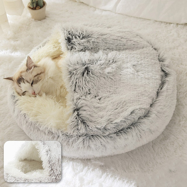 Runder Plüsch Hundebett | Brehn