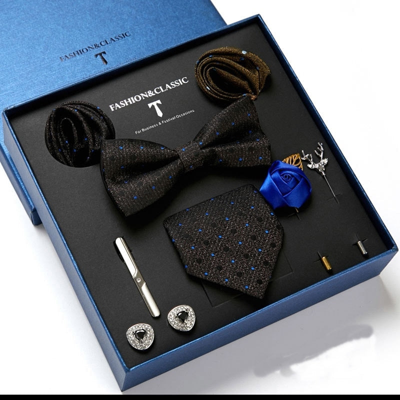 Brehn | Herren Krawatten Set Luxus Geschenkbox
