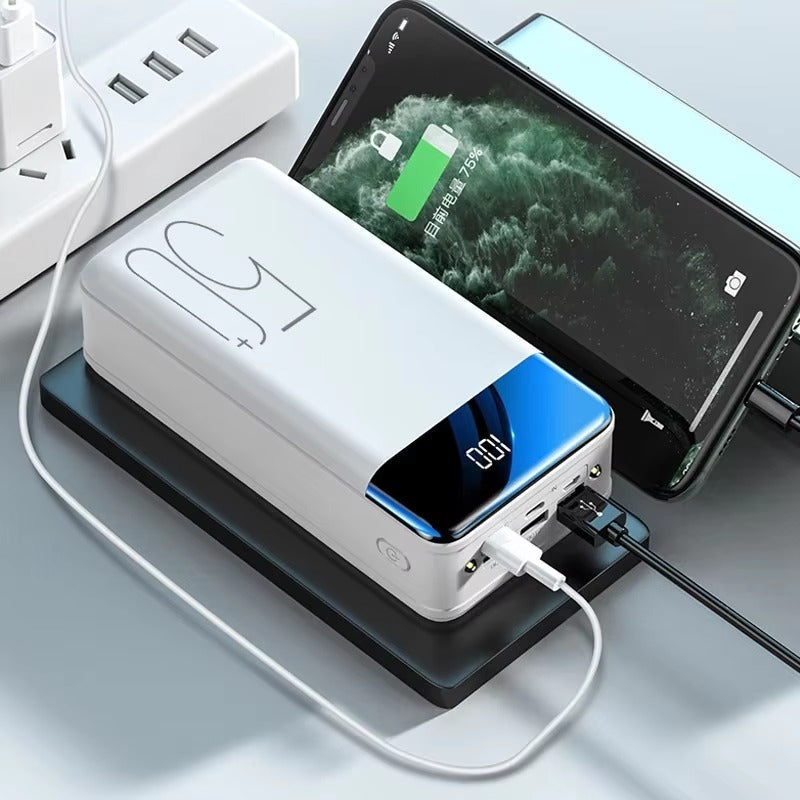 Brehn | 50.000mAh Ultra-Hochleistungs-Powerbank – Super Schnellladen für Telefone, Tablets & Laptops