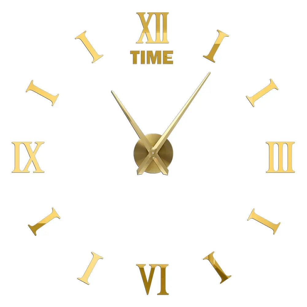 Große Wanduhr DIY 3D Selbstkleber Spiegel Acryl Wanduhr für Küche Esszimmer Wohnzimmer Kreative Wohnkultur | Brehn