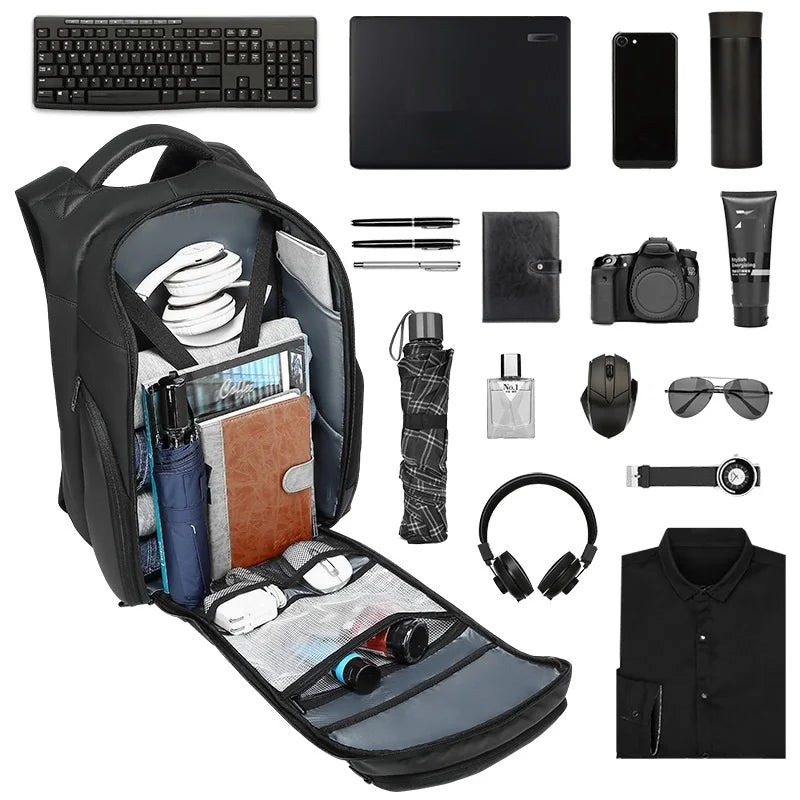 Brehn | Business Travel RFID-blockierende Tasche Multi-Layer Rucksack