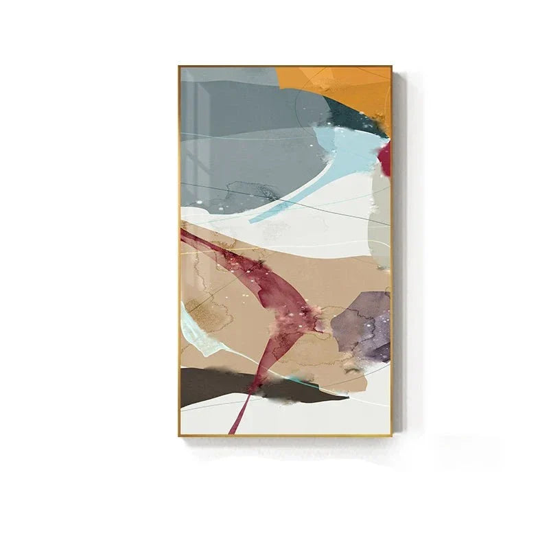Farbenfrohe skandinavische abstrakte Wandkunst Fine Art Leinwanddrucke Moderne Bilder für Apartment Wohnzimmer Foyer Eingangsbereich Kunst Dekor