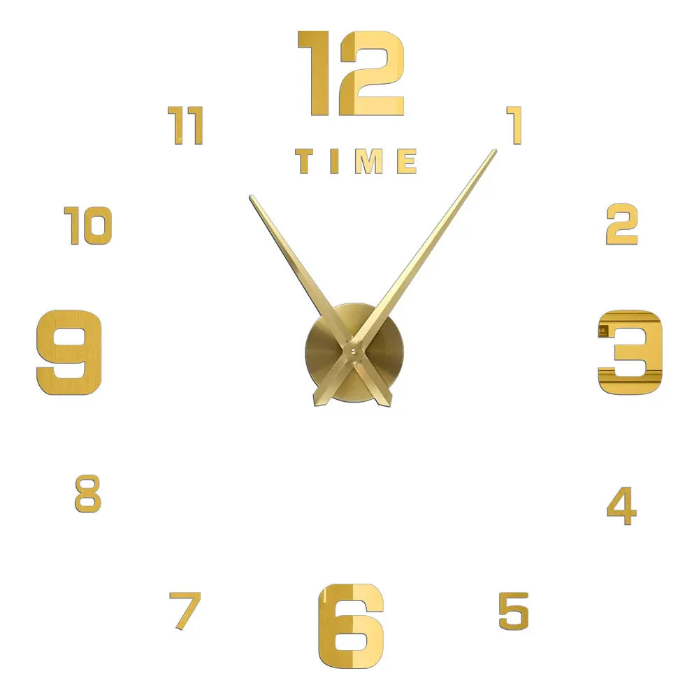 Große Wanduhr DIY 3D Selbstkleber Spiegel Acryl Wanduhr für Küche Esszimmer Wohnzimmer Kreative Wohnkultur | Brehn