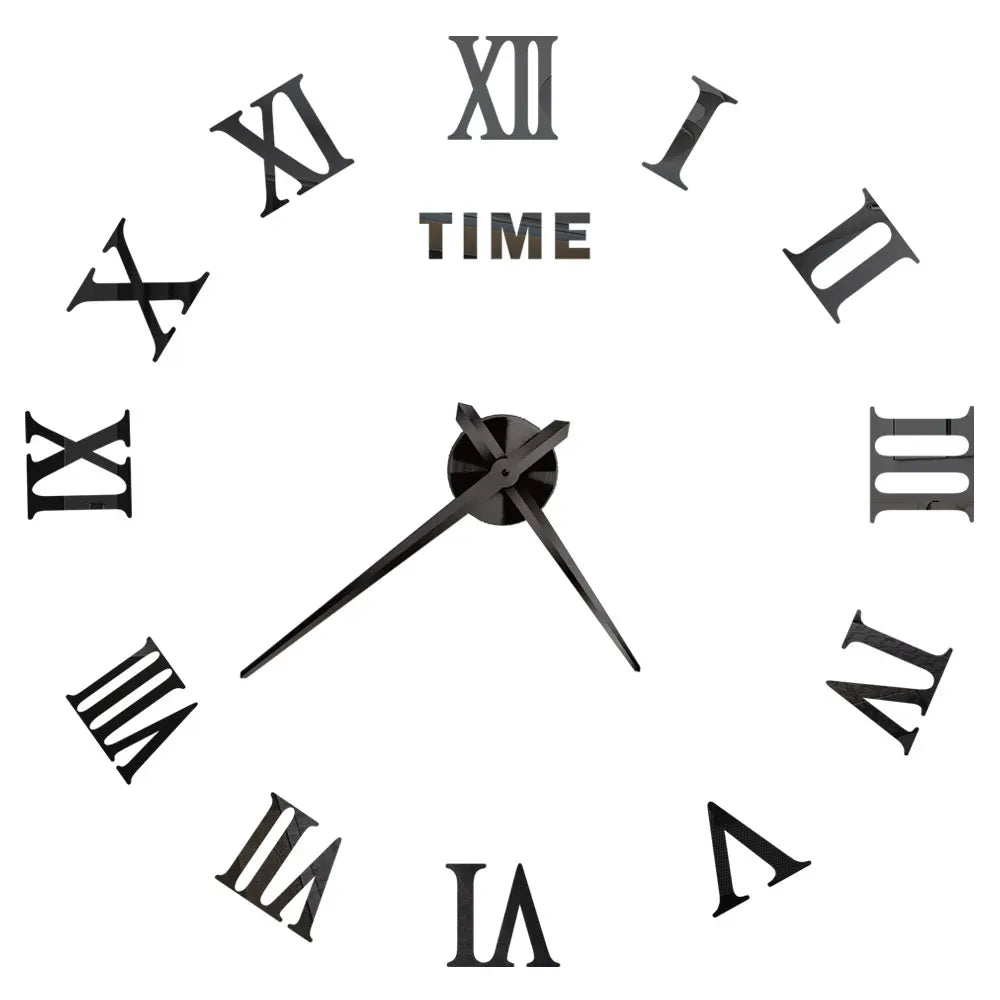 Große Wanduhr DIY 3D Selbstkleber Spiegel Acryl Wanduhr für Küche Esszimmer Wohnzimmer Kreative Wohnkultur | Brehn