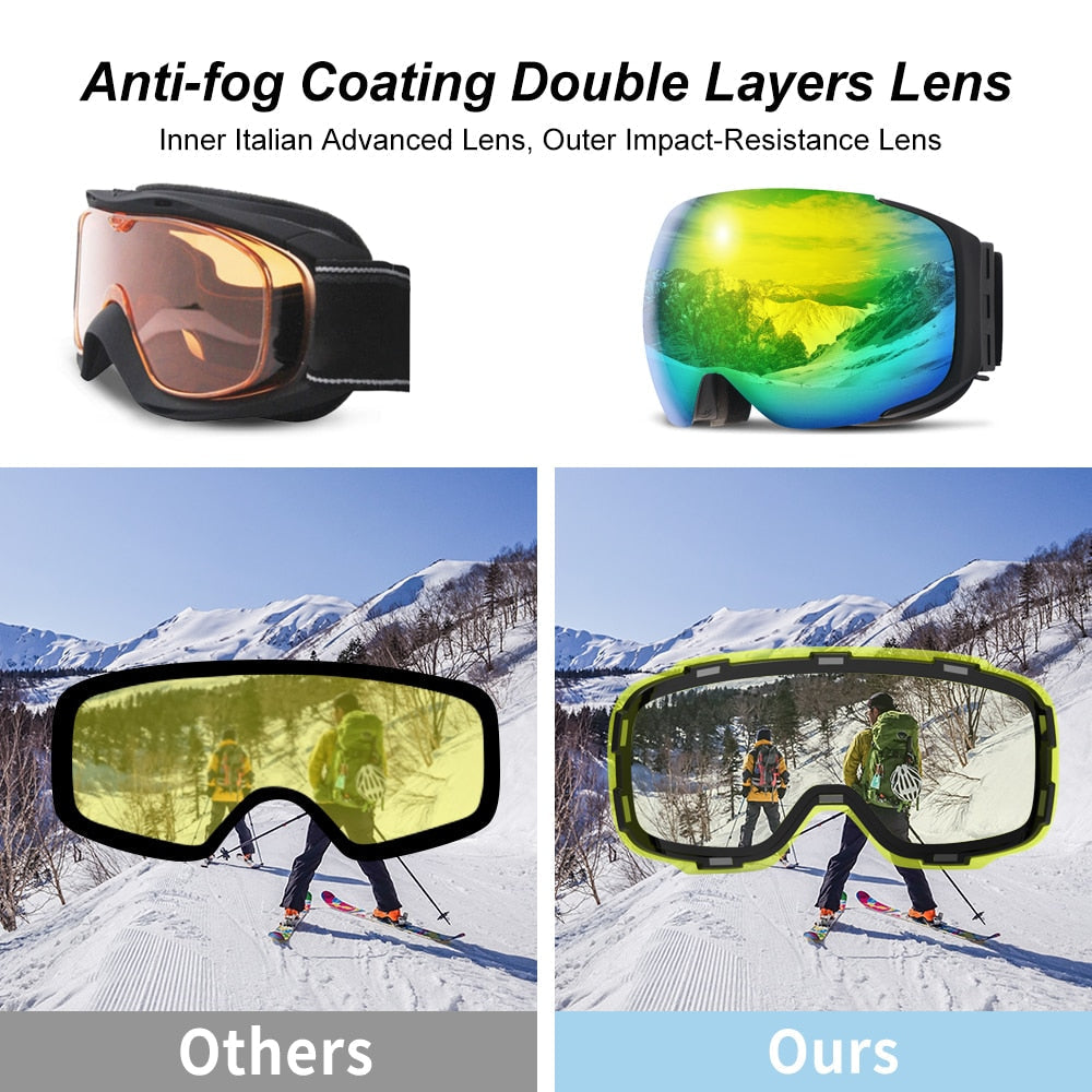 Magnetische UV-Schutz Anti-Beschlag Ski-Schutzbrille | Brehn