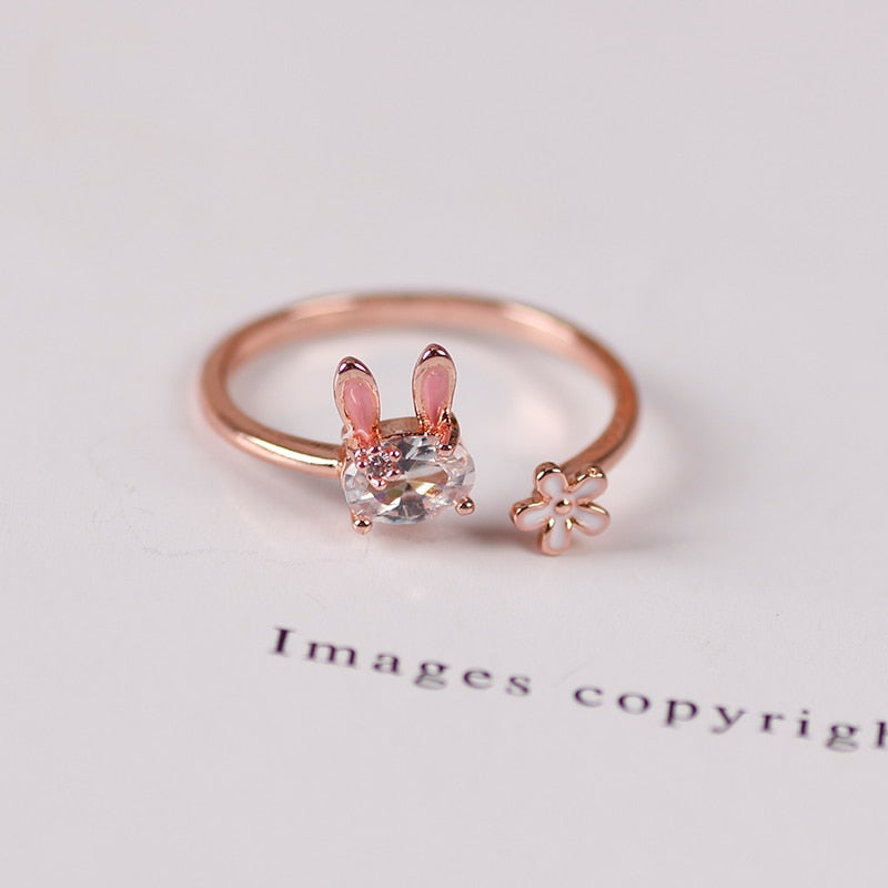 Brehn | Magischer Strahlender Hasen Charm Ring