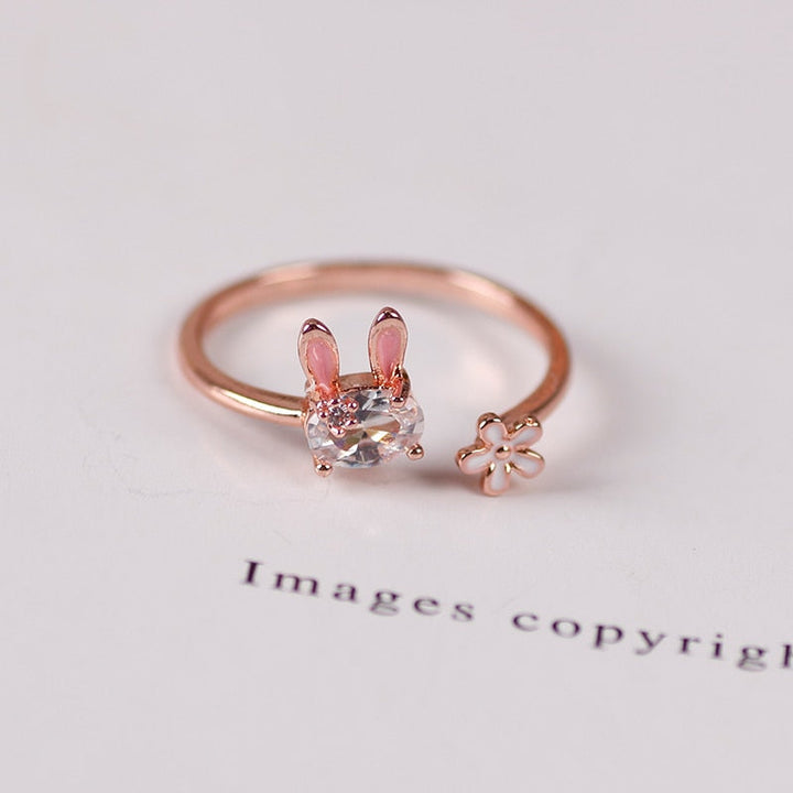 Brehn | Magischer Strahlender Hasen Charm Ring
