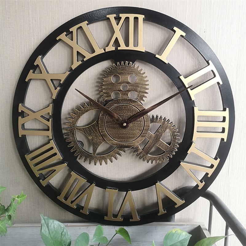Handgefertigte Übergroße 3D Retro Dekorative Wanduhr | Brehn
