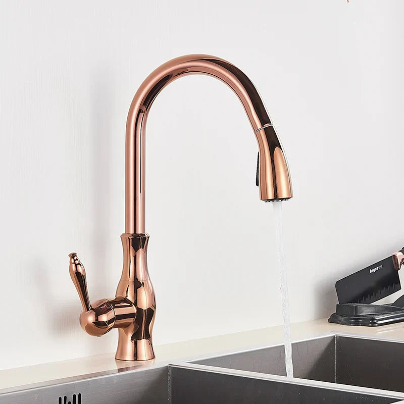 Brehn | GlamFaucet Küchenarmatur - Luxus Goldene Küchenmischarmatur