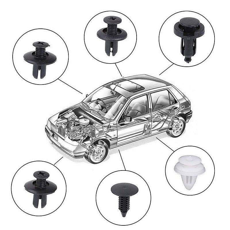 VIvolux | 100 Stück Auto Befestigungsstift Niete Stoßfänger Auto Clip Set