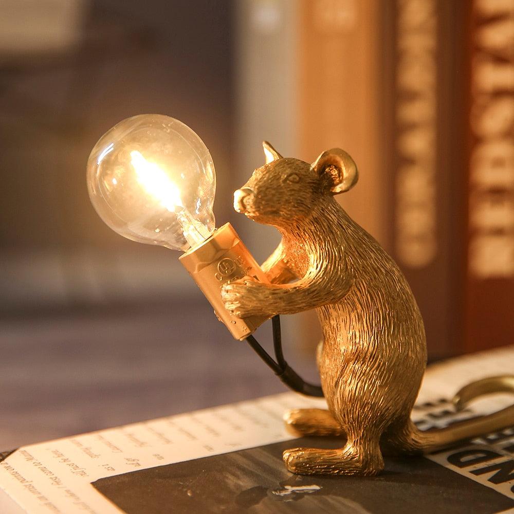 Tischlampe mit Mausmotiv