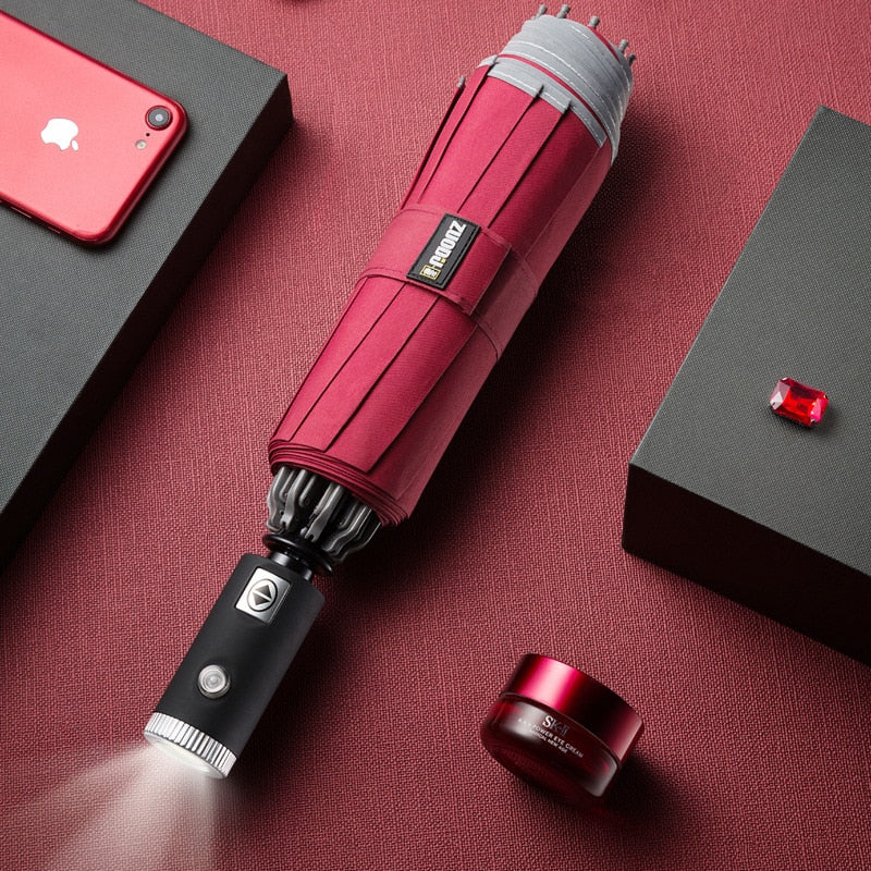 VIvolux | Regenschirm Elegant Automatisch LED