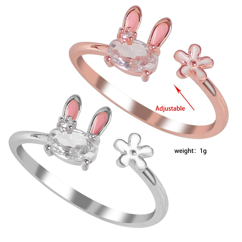 Brehn | Magischer Strahlender Hasen Charm Ring