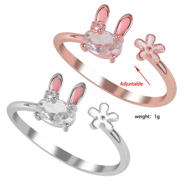 Brehn | Magischer Strahlender Hasen Charm Ring