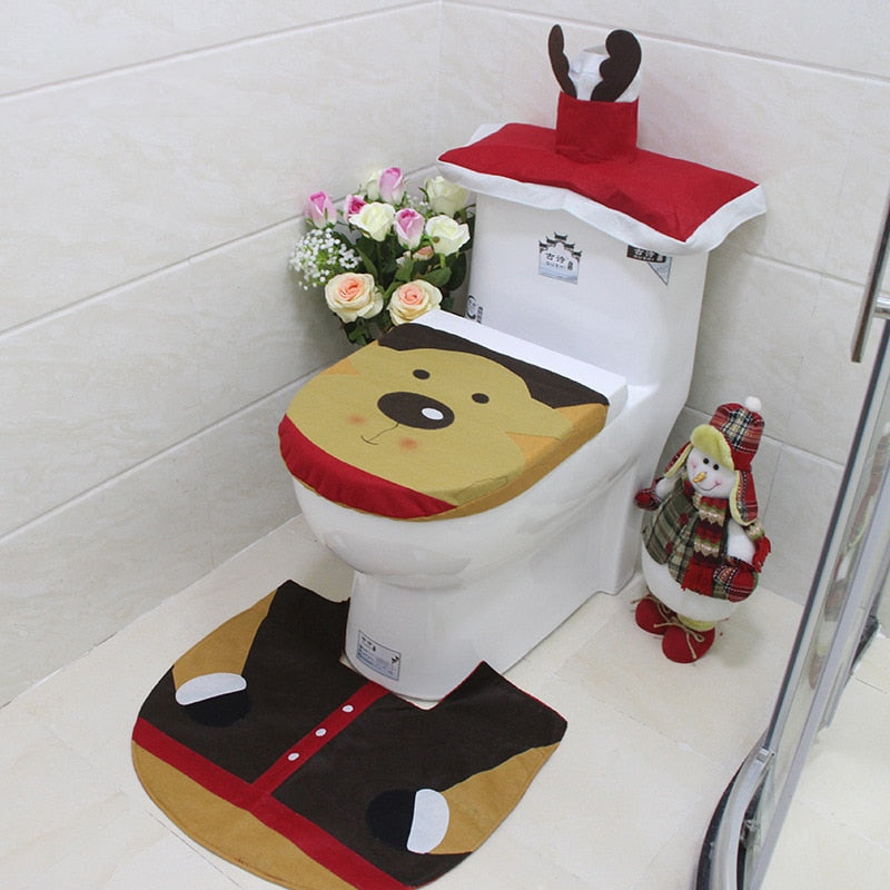 Brehn | 3pcs Fancy Weihnachtsmann Toilettensitzbezüge