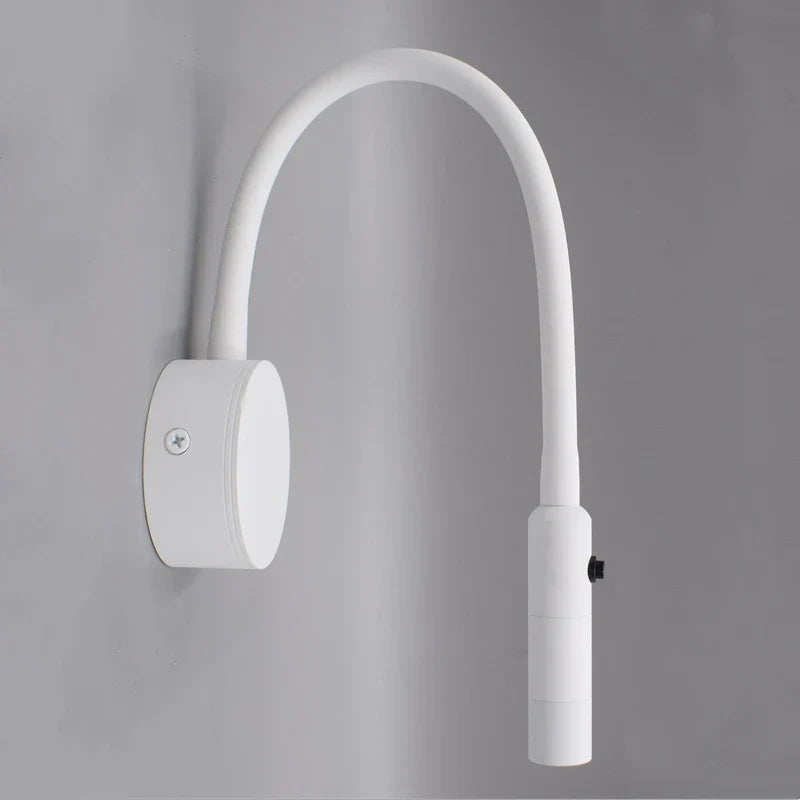 Brehn | Moderne Flexible LED-Lese-Wandlampe mit Schalter für Schlafzimmer und Studium - 1W/3W