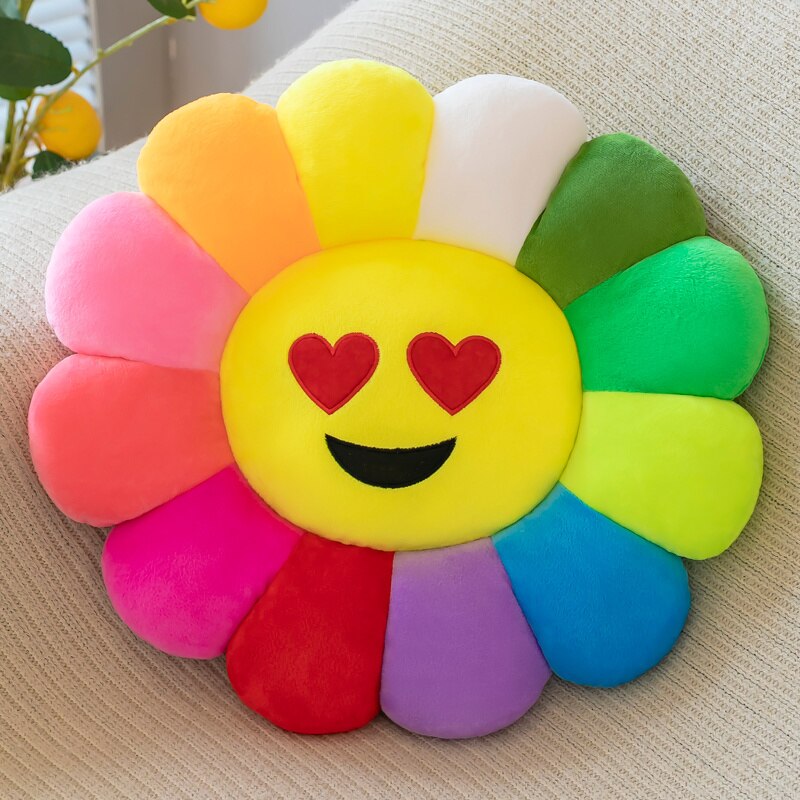 Brehn | Bunte Sonnenblume Plüsch Bequemer Sitzkissen