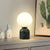 Moderne Marmor Tischlampe mit Rundem Glas, Elegante Wohnraumbeleuchtung | Brehn