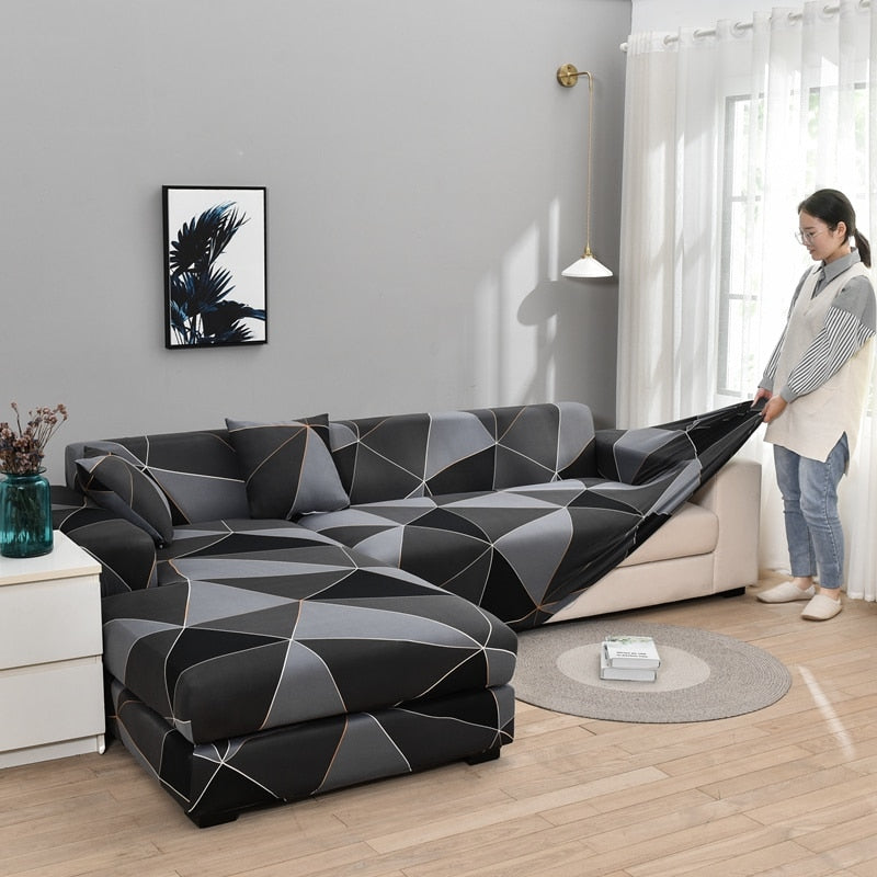 Modern rutschfeste bunte elastische Sofabezug | Brehn