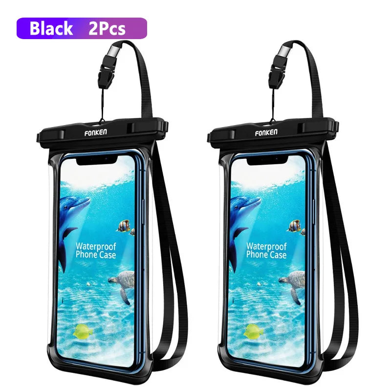 Brehn | Wasserdichte Smartphone-Hülle DryVault | Vollsicht-Design | Seitlich bedienbar | Mit Trageband