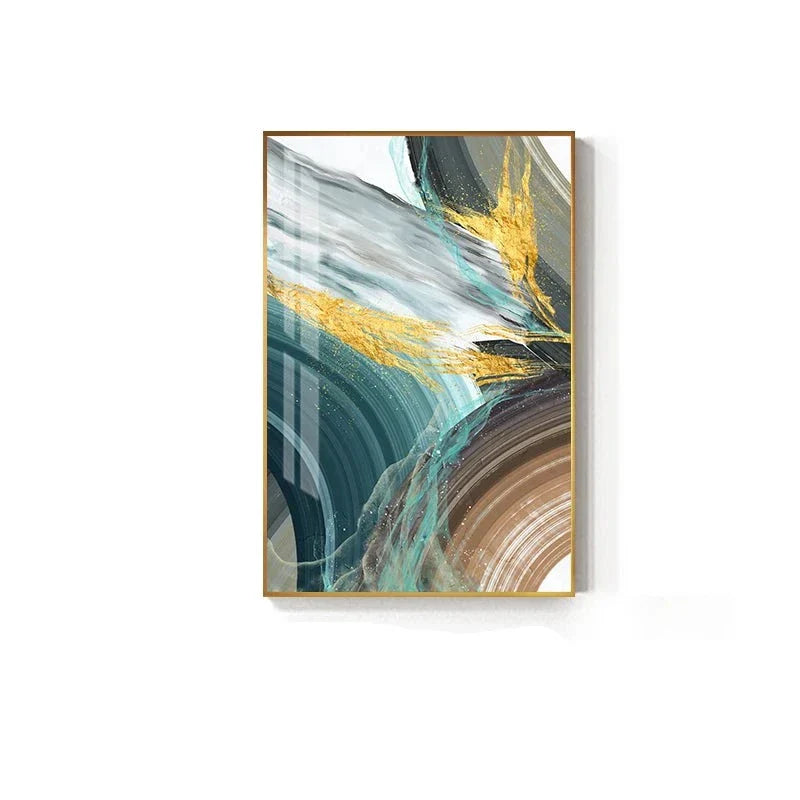 Abstracte grüne braune Farbexplosion Wandkunst Fine Art Leinwanddrucke moderne Farben Bilder für Wohnzimmer Esszimmer zeitgenössische Wohnkultur | Brehn