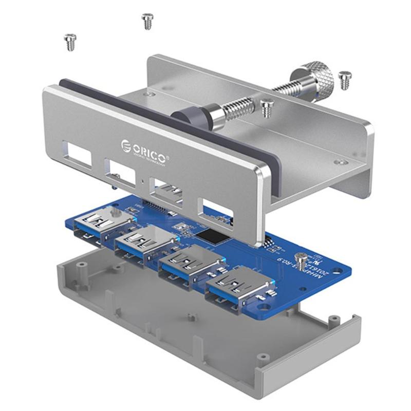 4-Port-Clip-Typ-USB-3.0-Aluminium-Hub | Brehn