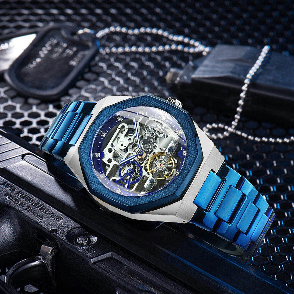 Brehn | Royale Skeleton Mechanische Herren Uhr