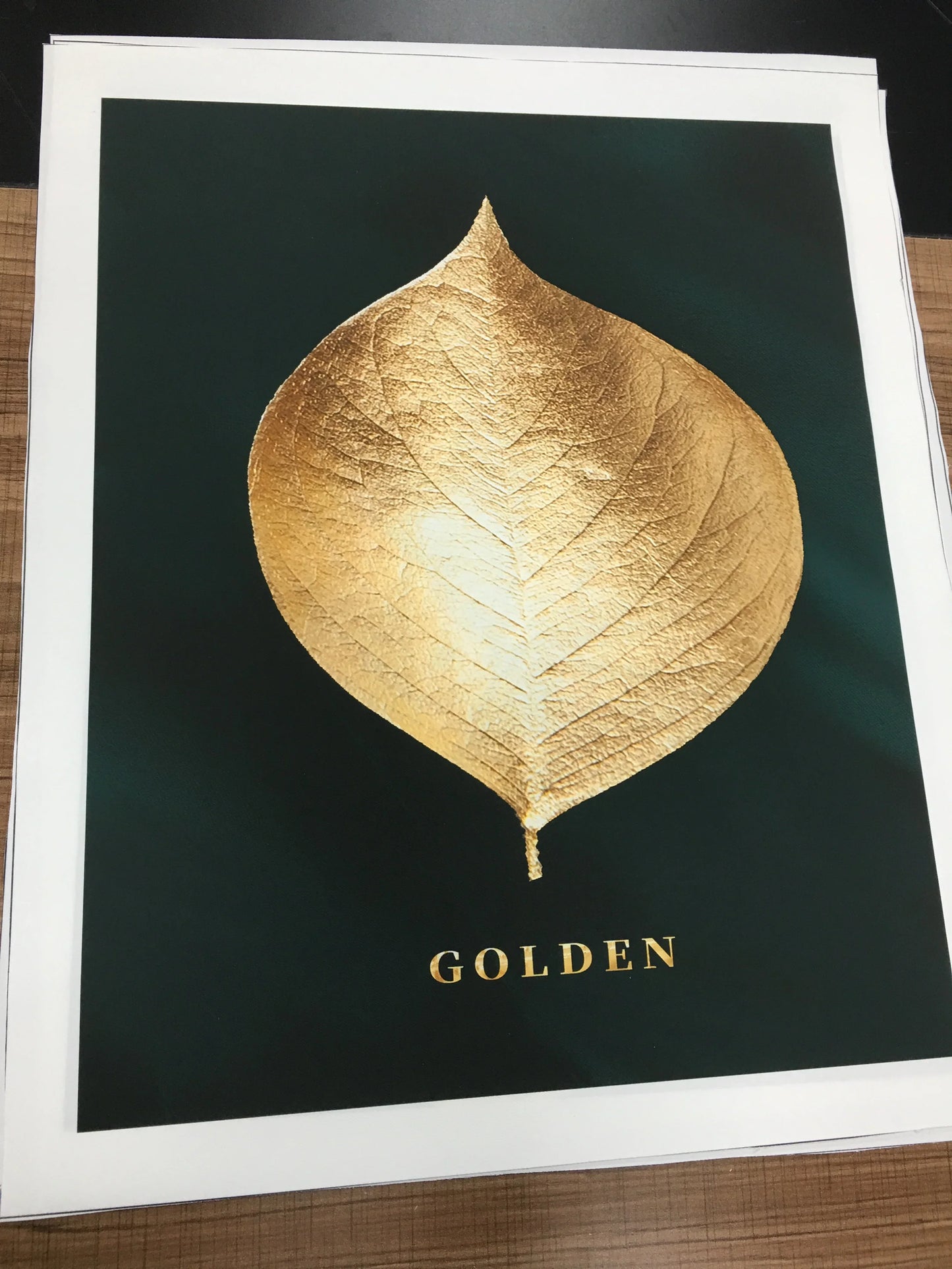 Set von 3 Teilen Goldenes Blatt Wandkunst Minimalistische Nordische Tropische Pflanzen Feine Kunst Leinwanddrucke Bilder Für Wohnzimmer Esszimmer Kunst Dekor
