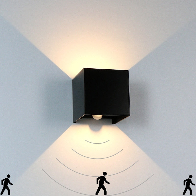 Ari - Außen Quadrat Auf/Ab Wand Sensor Licht IP65 | Brehn