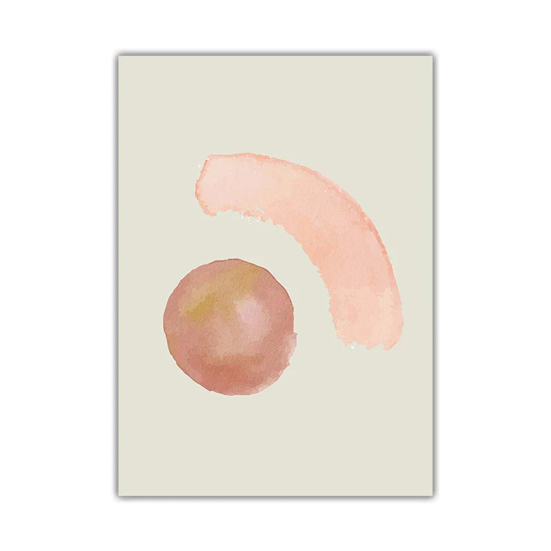 Minimalistische Pastell-Aquarell-Wandkunst Feine Kunst Leinwanddrucke Modern abstrakte nordische Bilder für Wohn- und Schlafzimmer Kunstdekoration | Brehn