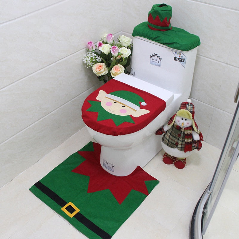 Brehn | 3pcs Fancy Weihnachtsmann Toilettensitzbezüge