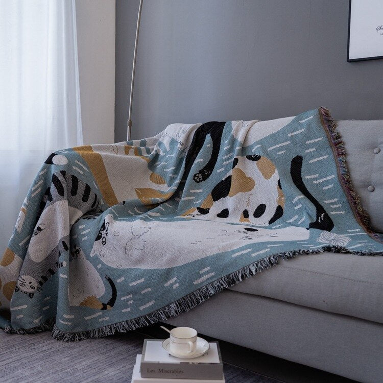 Vintage Kürbis Sofaüberwurf Decke | Brehn