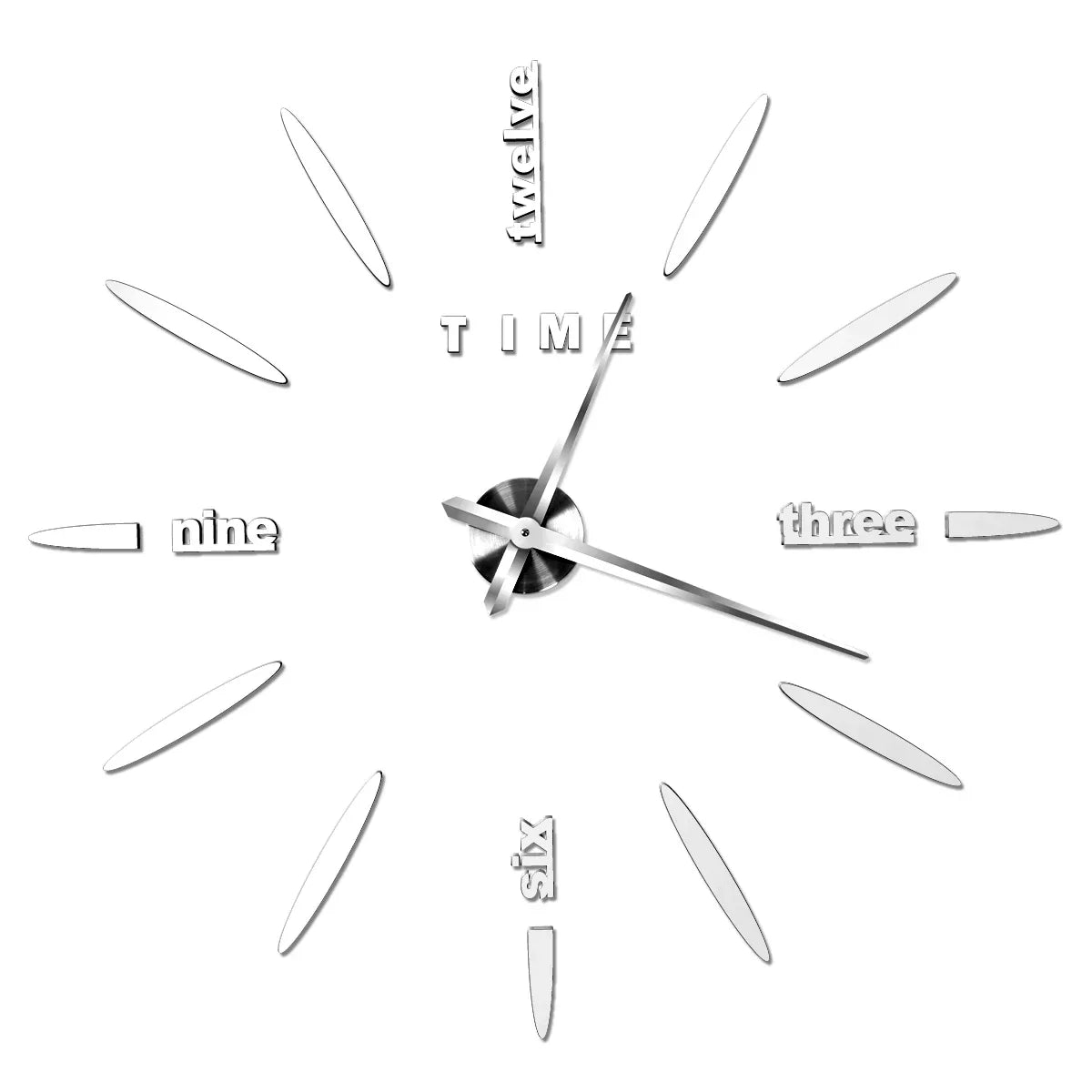 Große Wanduhr DIY 3D Selbstkleber Spiegel Acryl Wanduhr für Küche Esszimmer Wohnzimmer Kreative Wohnkultur | Brehn