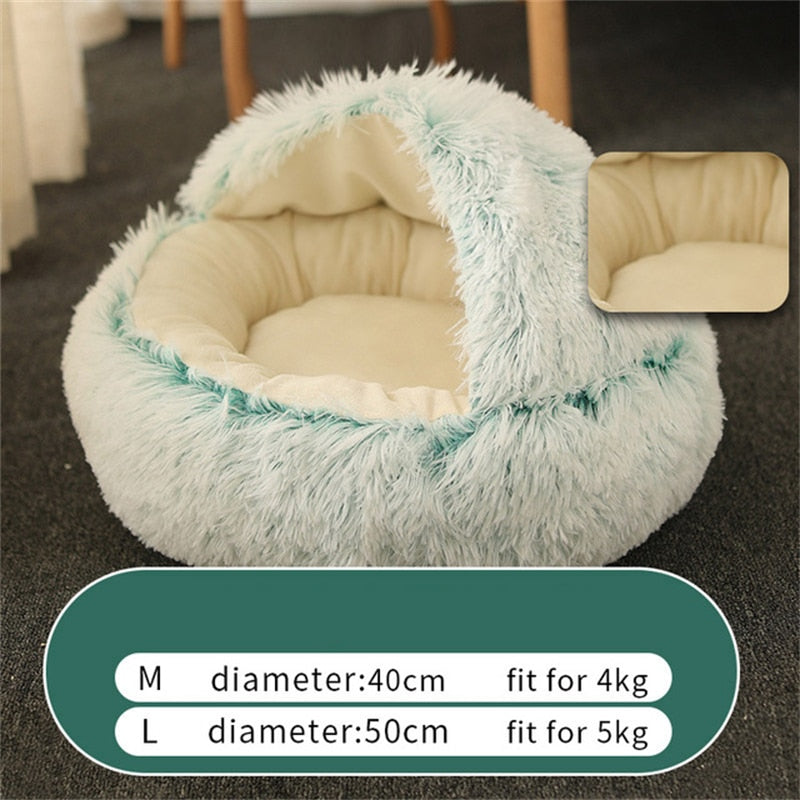 Runder Plüsch Hundebett | Brehn