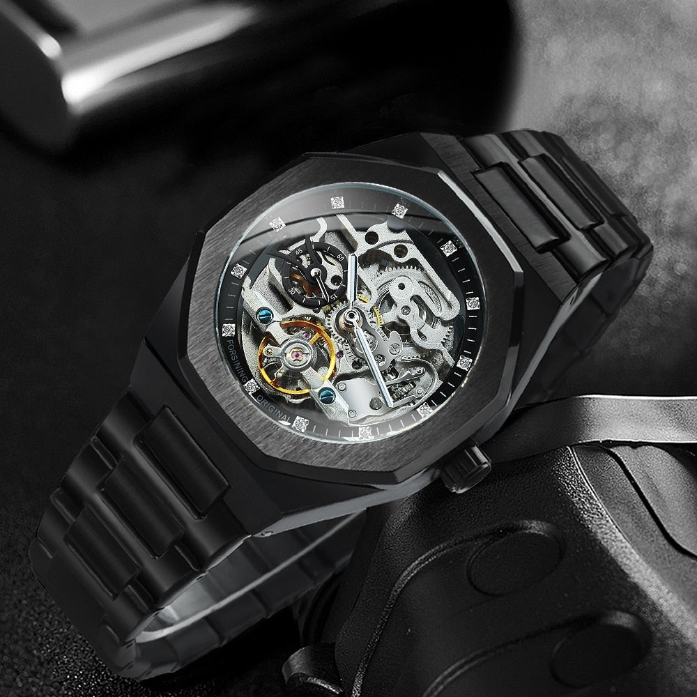 Brehn | Royale Skeleton Mechanische Herren Uhr