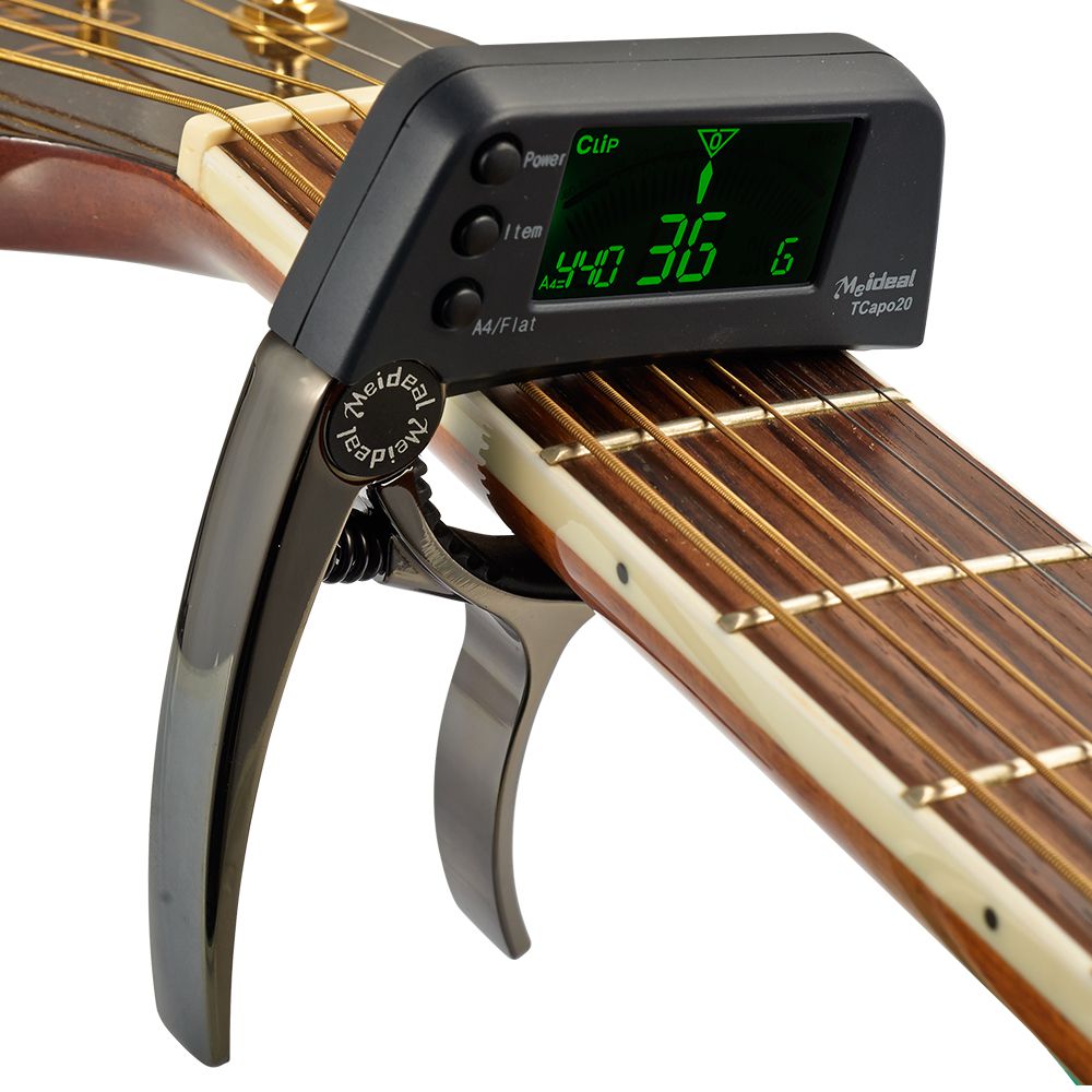 Capo & Tuner "TuneGrip" – 2-in-1 Gitarre Zubehör mit LCD-Bildschirm | Brehn
