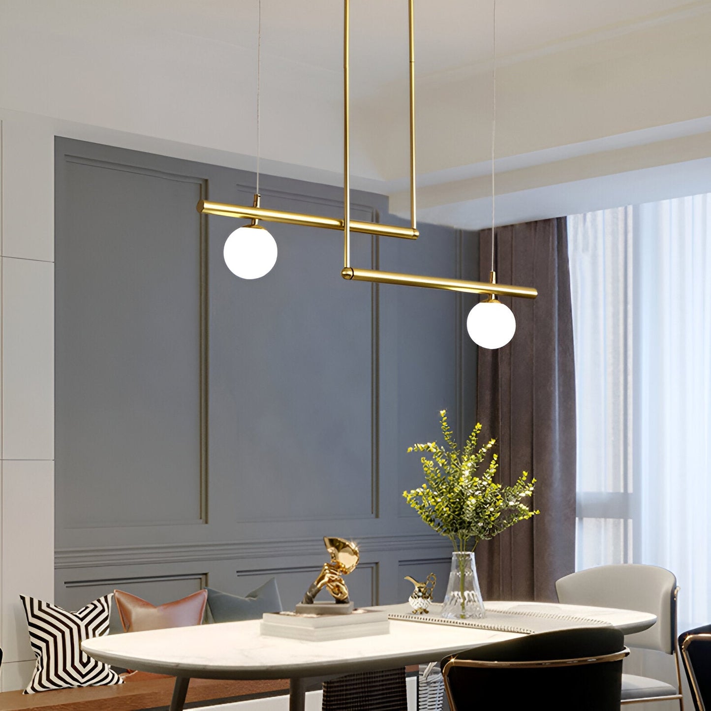Brehn | Nordic Glass Linear Luxus Pendelleuchte