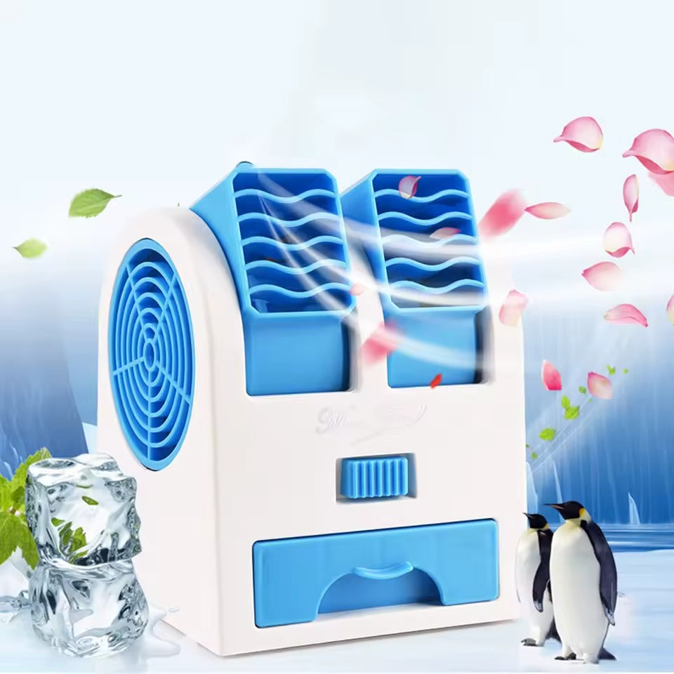Brehn | Dual-Outlet Turbo Kühlung Tischluftbefeuchter Ventilator