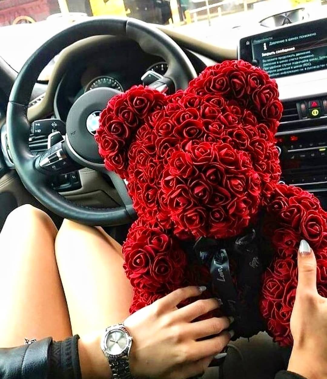 Brehn | Künstliche Rosenblumen Teddybär