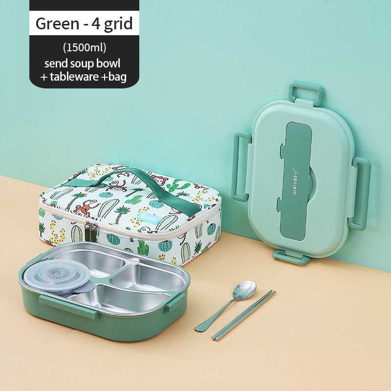 Edelstahl Mehrfach-Compartments Kinder Lunchbox | Brehn
